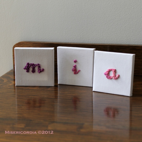 Mia hand embroidery - Misericordia 2012
