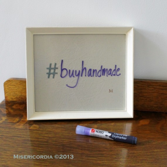 Hashtag Unknown hand embrodiered notice board - Misericordia 2013