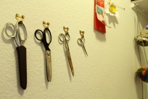 scissors on the wall