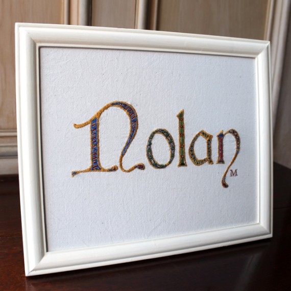 Nolan - hand embroidery by Misericordia 2014